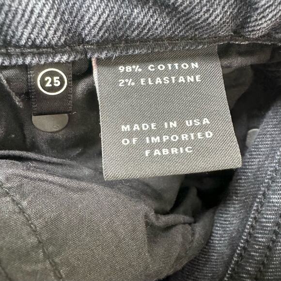 Grlfrnd Women Karolina Button Fly Slim Straight Jeans Future Forever Black 25 - Picture 9 of 11